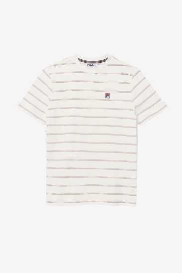 Fila Homme Leon Tee 293 Turtledove / Rouge / Peacoat Fila France DLZ-716082